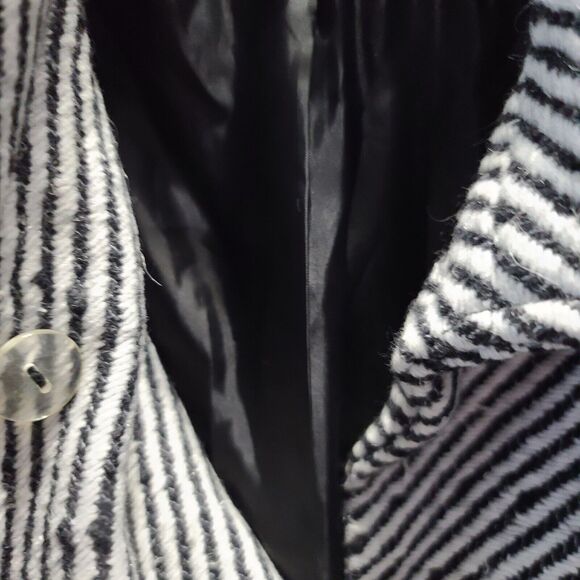 Robert Louis Womens Trench Coat Multicolor Medium Wool Blend Long Sleeve Button - Picture 9 of 12